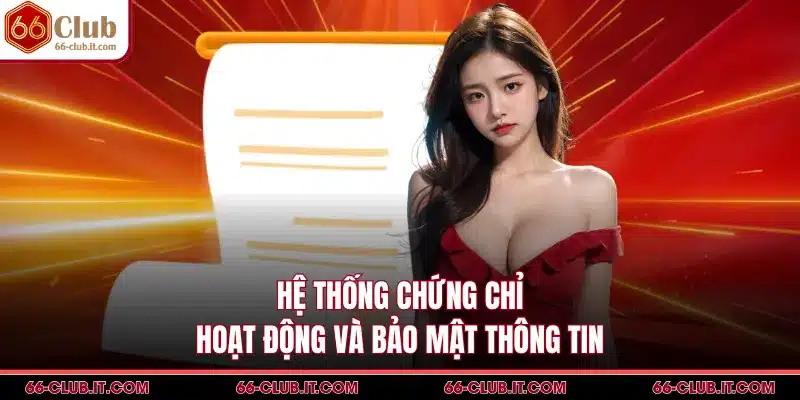Hệ thống chứng chỉ hoạt động và bảo mật thông tin